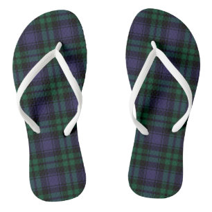 Black Watch Tartan, Plaid Jandals