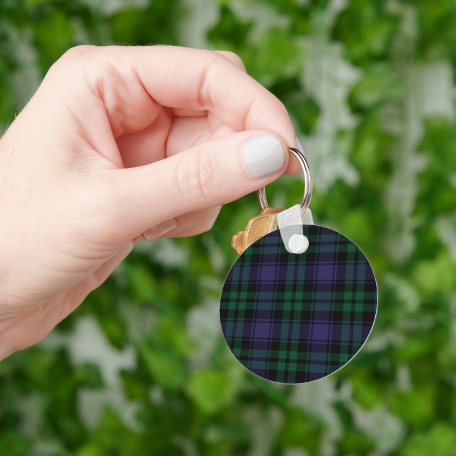 Black Watch Tartan, Plaid Key Ring (Hand)