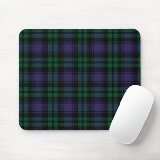 Black Watch Tartan, Plaid Mouse Pad