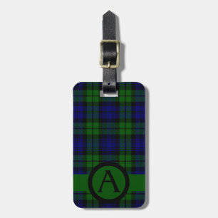 Black Watch Tartan Plaid Personalize Luggage Tag