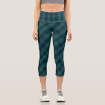 Black Watch Tartan Plaid Scottish Custom Capri Leggings<br><div class="desc">High-quality,  comfortable high-waisted capri leggings featuring an all-over black watch plaid pattern. Add custom text,  monogram,  etc. to personalize. Perfect for working out or hanging out.</div>