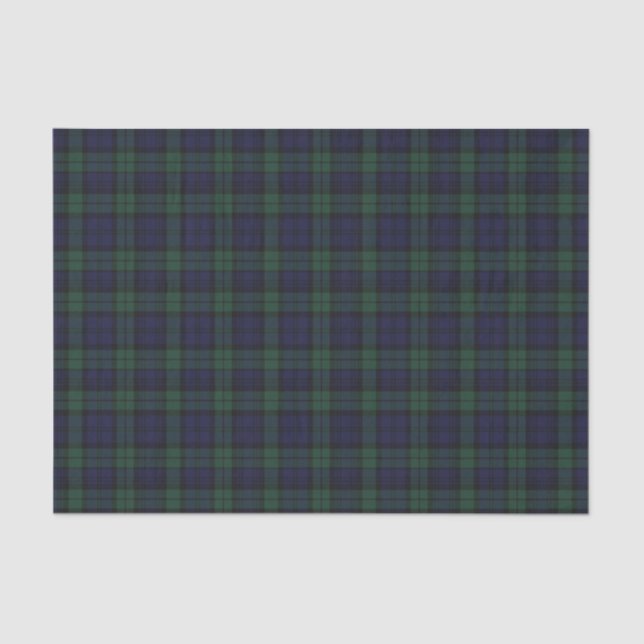Black Watch Tartan Plaid Tissue Paper (Front)