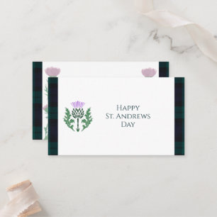 Black Watch Tartan St. Andrews Day Place Card