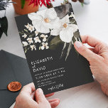 Black Watercolor Modern Luxury Orchid  Wedding Invitation<br><div class="desc">Black Watercolor Modern Luxury Orchid  Wedding</div>