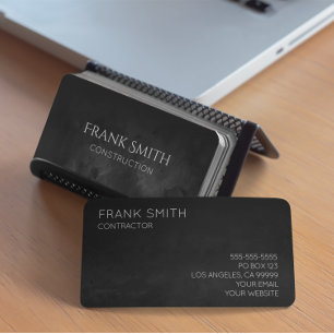 Black Watercolor Ombre Business Card