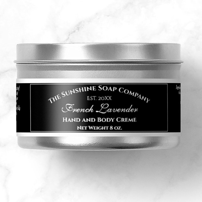 Black Waterproof Cosmetics Label 1" x 7" (Creator Uploaded)