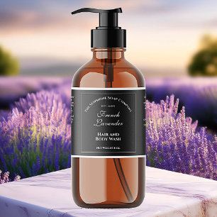 Black Waterproof Cosmetics Label 2" x 6"