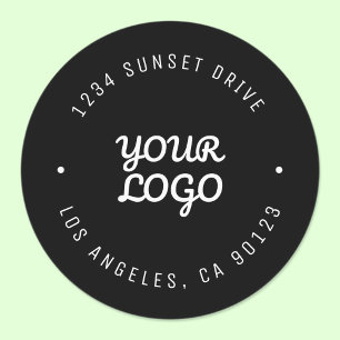 Black Waterproof Logo & Address (or other text)