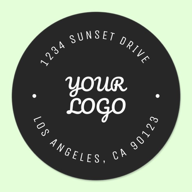 Black Waterproof Logo & Address (or other text) (Creator Uploaded)