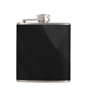 Black Wave Abstract Hip Flask