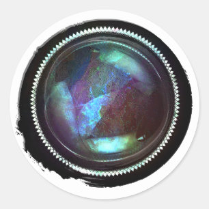 Black Wax Mystic Topaz Opal Crest Seal