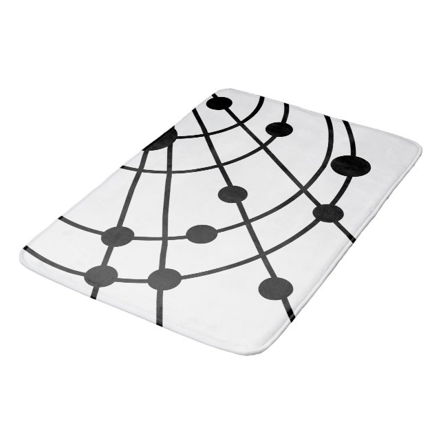 Black Web Bath Mat (Angled)