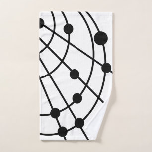 Black Web Bath Towel Set