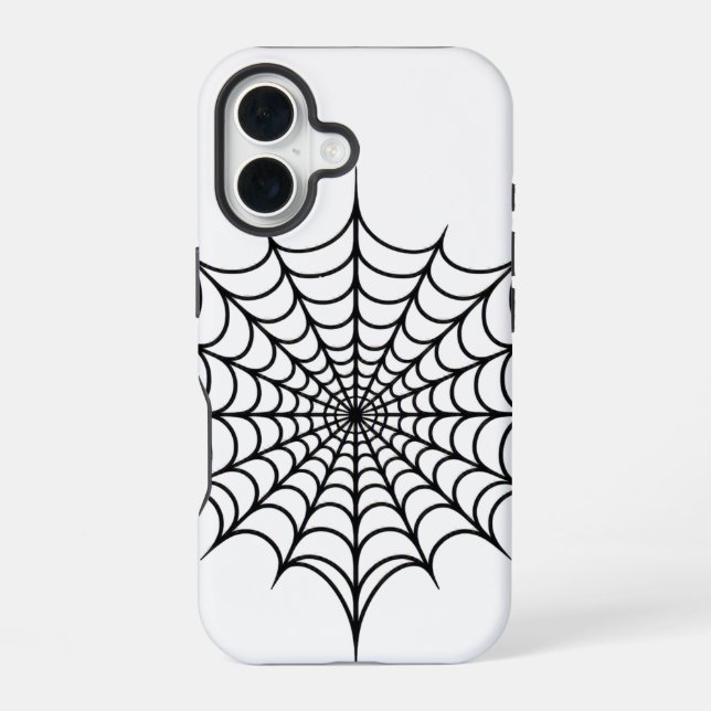 Black Web iPhone 16 Case (Back)