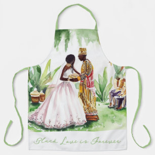 Black Wedding Apron