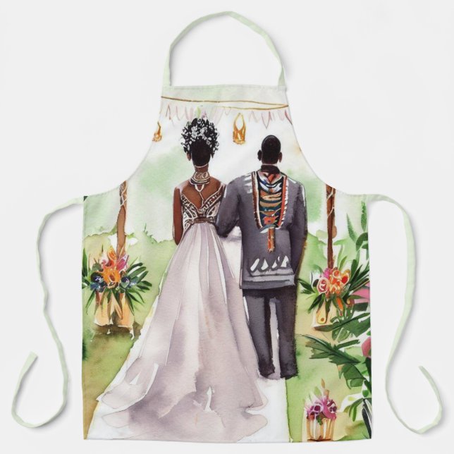 Black Wedding Apron (Front)