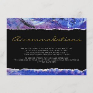 Black Wedding Art Accommodations Enclosure Card