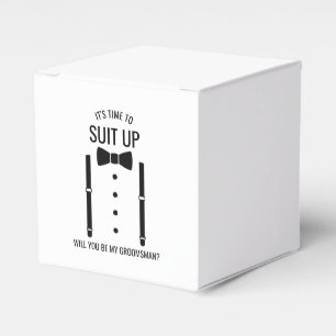 Black Wedding Bow Tie Groomsman Proposal Favour Box