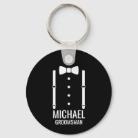Black Wedding Bow Tie Personalised Groomsmen