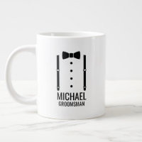 Black Wedding Bow Tie Personalised Groomsmen