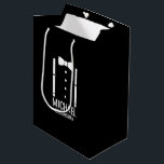 Black Wedding Bow Tie Personalised Groomsmen Medium Gift Bag<br><div class="desc">Make Your Wedding Unforgettable – Add a personal touch with a custom groomsmen gift
featuring a bow tie and suspenders illustration with a personalised groomsman's name and title in a bold sans serif font.

 A perfect keepsake for your groomsmen,  best man,  father of the bride,  and more!</div>