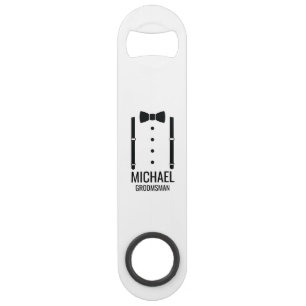 Black Wedding Bow Tie Personalized Groomsmen