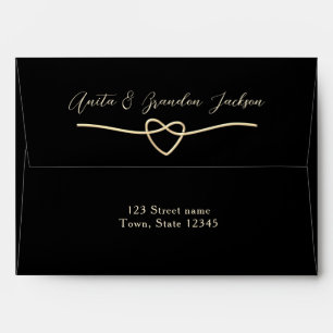 Black Wedding Envelope