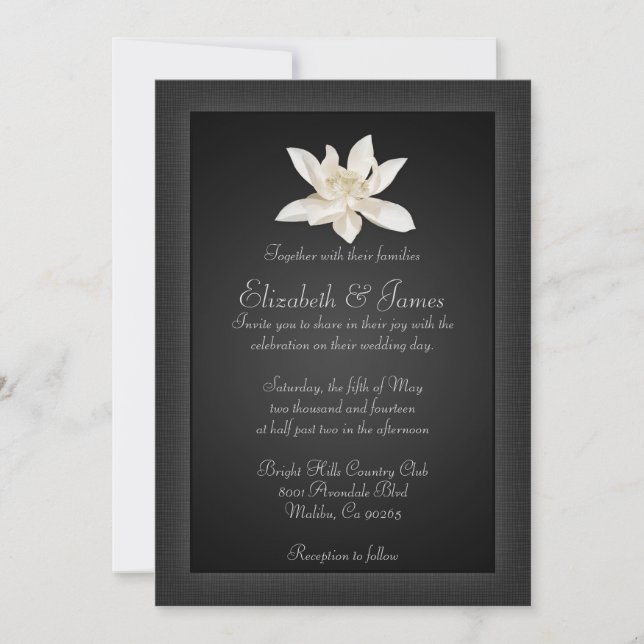 Black Wedding Invitations (Front)