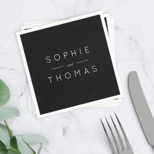 Black Wedding Napkins