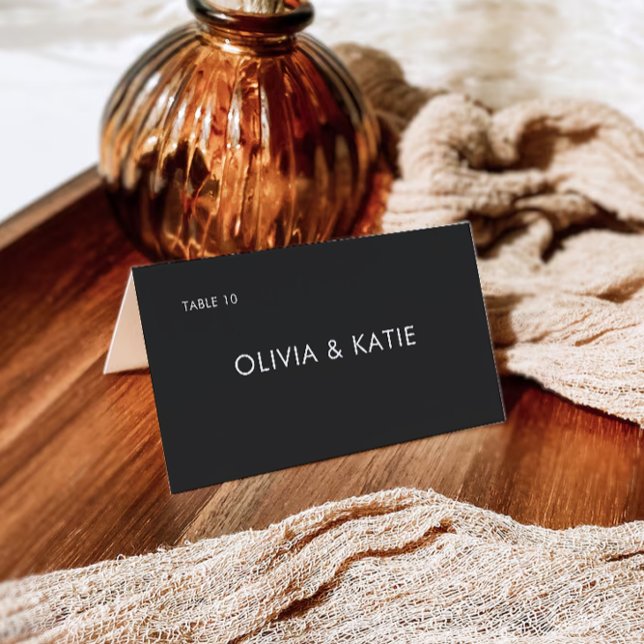 Black Wedding Place Cards Template (Black Wedding Place Cards Template)