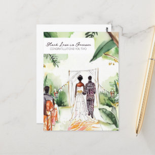 Black Wedding Postcard