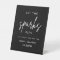Black Wedding Sparkler Send Off  Pedestal Sign