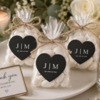 Black Wedding Sticker Customisable White Text