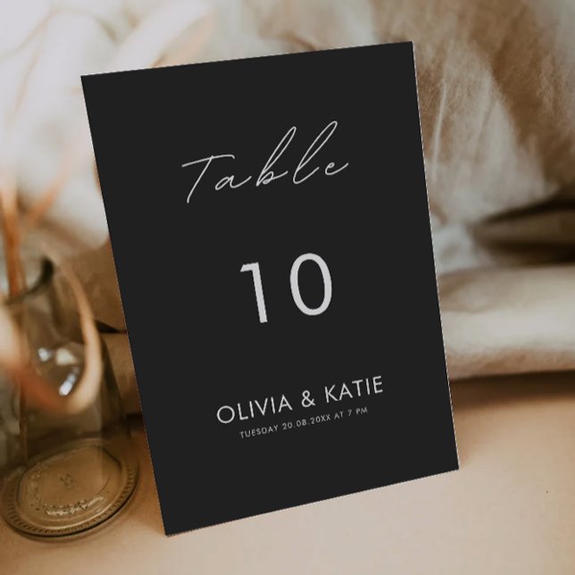 Black Wedding Table Cards Template (Black Wedding Table Cards Template)