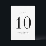 Black Wedding Table Number Card<br><div class="desc">Contemporary Chic minimalist,  black wedding table number card. Please note that table number cards must be numbered and added to your cart individually.</div>
