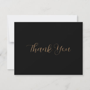 Black Wedding Thank You Card