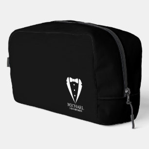 Black Wedding Tuxedo Suit Personalised Groomsmen Dopp Kit