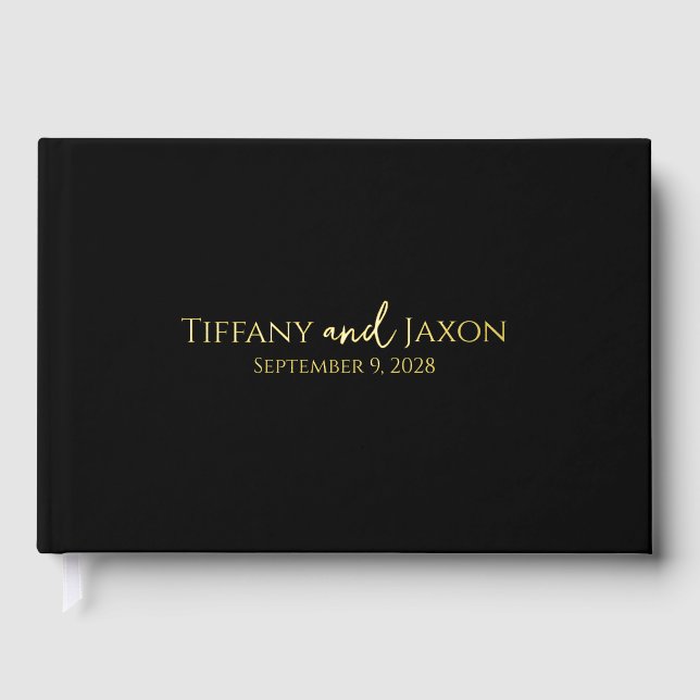 Black Wedding With Real Guest Book (Front)