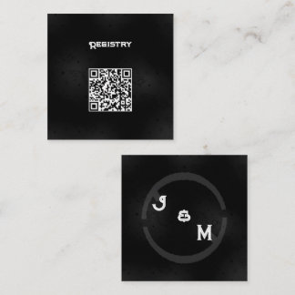 Black Western Goth Wedding Ste Enclosure Small Card