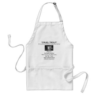"Black Wet Fly-Cruel Trout" Apron