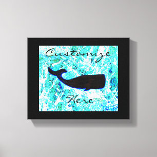 black whale blue Thunder_Cove Canvas Print