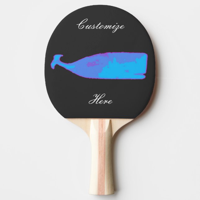 black whale blue Thunder_Cove Ping Pong Paddle (Front)