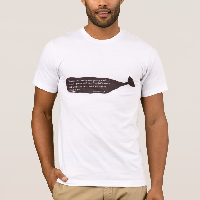 Black Whale Moby Dick Quote T-Shirt (Front)