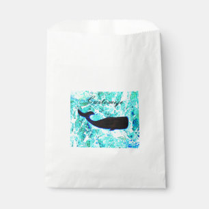 black whale underwater favour bags