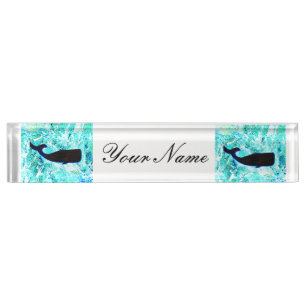 black whales nameplate