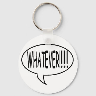 Black Whatever!!! Speech Bubble Key Ring