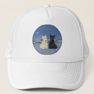 Black & Wheaten Scottish Terriers Winter Trucker Hat