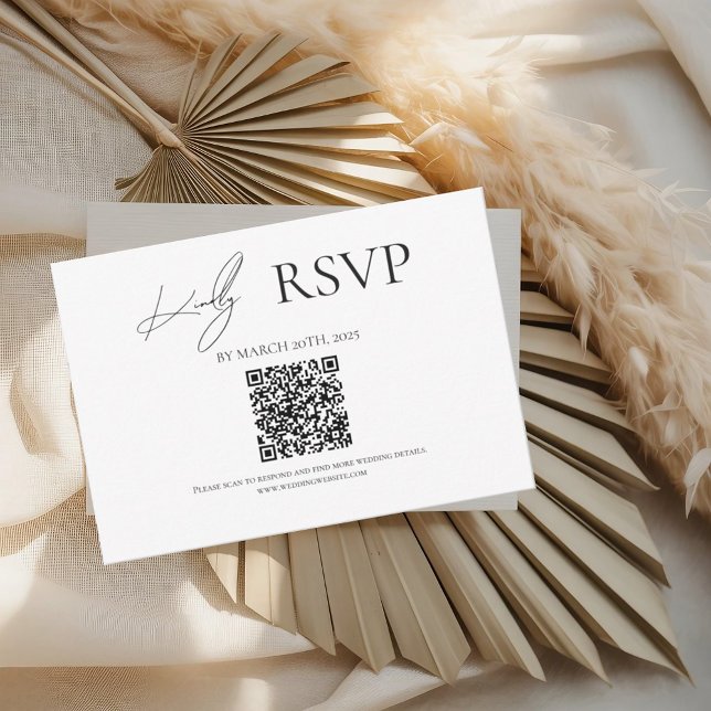 Black Where Forever Begins Wedding RSVP Cards (Creator Uploaded)