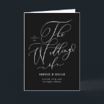 Black Whimsical Calligraphy Wedding Programme<br><div class="desc">Keep your guests informed and your ceremony stylish with these wedding program booklet featuring whimsical calligraphy and a clean, timeless design. Perfect for any wedding theme or season, these elegant wedding programs guide guests through your ceremony. Customise the wording and choose from a variety of colours to match your wedding...</div>