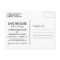 BLACK WHIMSICAL SCRIPT SAVE THE DATE POSTCARD